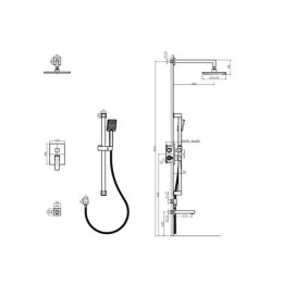 Встроенная душевая система RUSH Thira (TR3635-60)