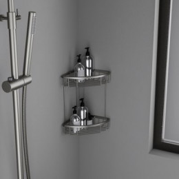 Полка угловая двойная Timo Saona черное золото (13082/18)