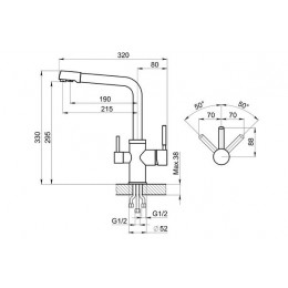 Смеситель для кухни GRANULA (2015, АЛЮМИНИУМ)