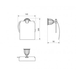 Бумагодержатель с крышкой RUSH Socotra (ST12111)