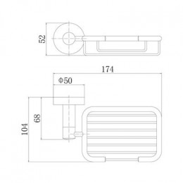 Мыльница FASHUN, сатин (A51502-1)