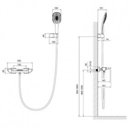 смесители для ванны и душа Timo Helmi (4024/03Y) черный