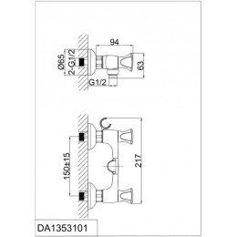 Смеситель для душа DK Hessen Grimm (DA1383101)