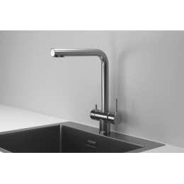 Смеситель для кухни GRANULA (7011, СТАЛЬ САТИН)