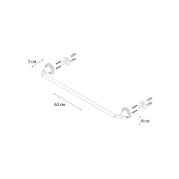 Полотенцедержатель FIXSEN Luksor трубчатый (FX-71601B)