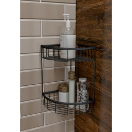 Полка угловая двойная Timo Saona черный (13082/03)