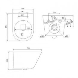 Комплект 3в1: подвесной унитаз, инсталляция и клавиша смыва IDDIS Basic (BASC010i73)