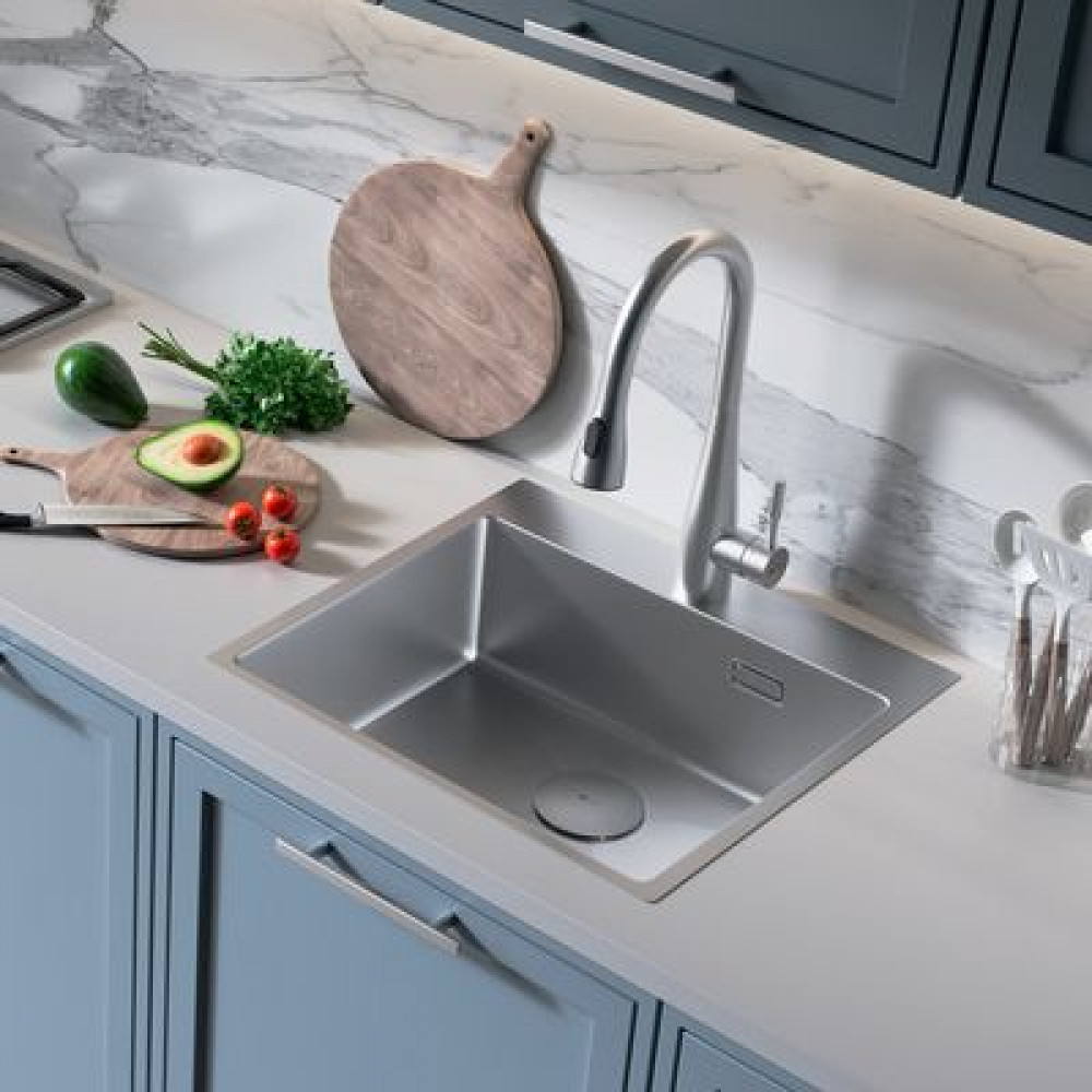 Кухонная мойка Lemark JANGA 540 прямоугольная из нержавеющей стали цвет: сталь (9937109)
