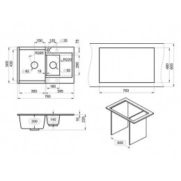 Кухонная мойка GRANULA ESTETICA (7808, АРКТИК)