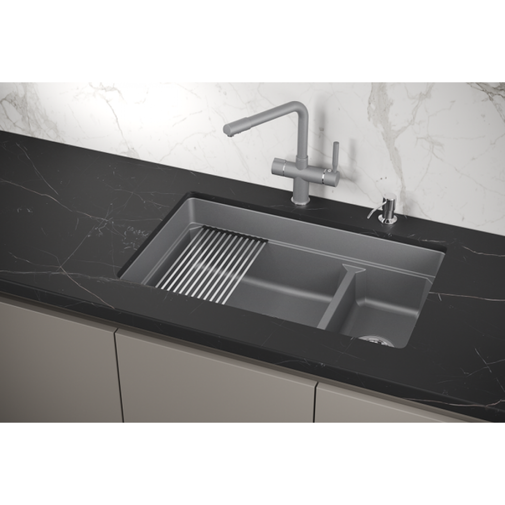 Кухонная мойка GRANULA Kitchen Space (7304U, АЛЮМИНИУМ)