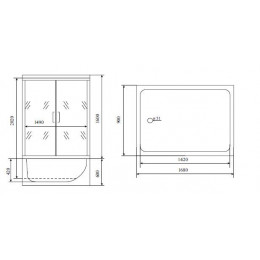 Душевая кабина Timo Lux 167*90*220  (TL-1506)