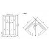 Душевая кабина Timo Standart Black 90*90*220  (T-6609B)