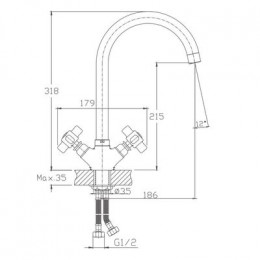 Смеситель для кухни Haiba (HB4118)