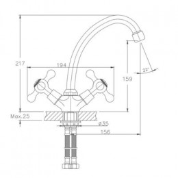 Смеситель для кухни Haiba (HB4908)