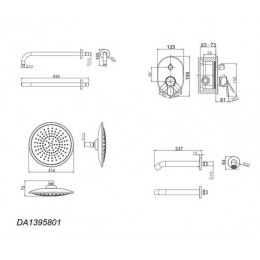 Смеситель для душа встраиваемый DK Rhein Marx (DA1395801)