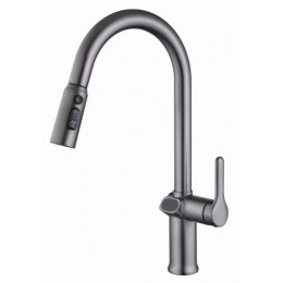 Смеситель для кухни вытяжной с дисплеем ESKO Gun Metal (K15GMLED)