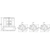 Душевая кабина Timo Standart Silver F 150*150*220  (T-6655SF)