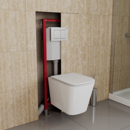 Инсталляция с белой клавишей D&K 400*165*1160мм (DI8640116)