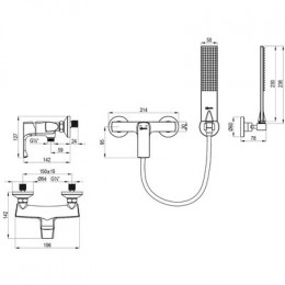 Смеситель Lemark Ursus для душа (LM7203BG)