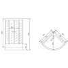 Душевая кабина Timo Comfort Fabric Glass 80*80*220  (T-8880F)