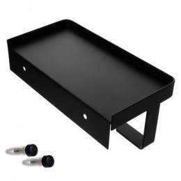 Бумагодержатель с полкой для телефона черный Fixsen Hotel (FX-31011B)