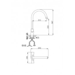 Смеситель для кухни DK Hessen Grimm (DA1382401)