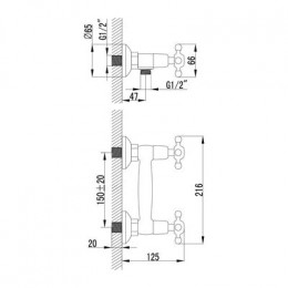 Смеситель для душа Lemark Vintage (LM2803B)