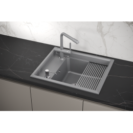 Кухонная мойка GRANULA Kitchen Space (6004, АЛЮМИНИУМ)