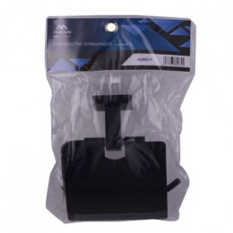 Держатель для туалетной бумаги с крышкой FASHUN чёрный (A2603-7)