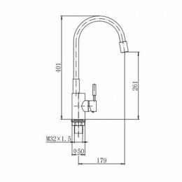 Смеситель для кухни FASHUN с гибким изливом хром (A4053+B03)