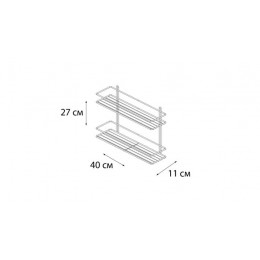 Полка Fixsen прямая двухэтажная белая (FX-730W-2)