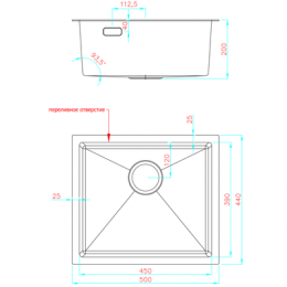 Кухонная мойка FASHUN графит  (13M Комплект AS5044-17)
