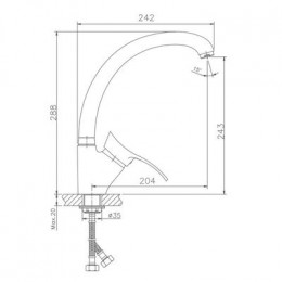 Смеситель для кухни Haiba (HB4101-2)