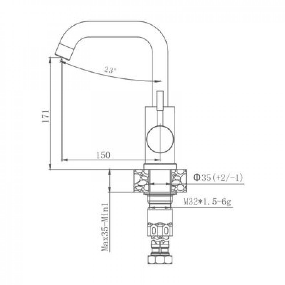 Смеситель для кухни Haiba (HB72304-4)