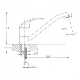 Смеситель для кухни Haiba (HB4836)