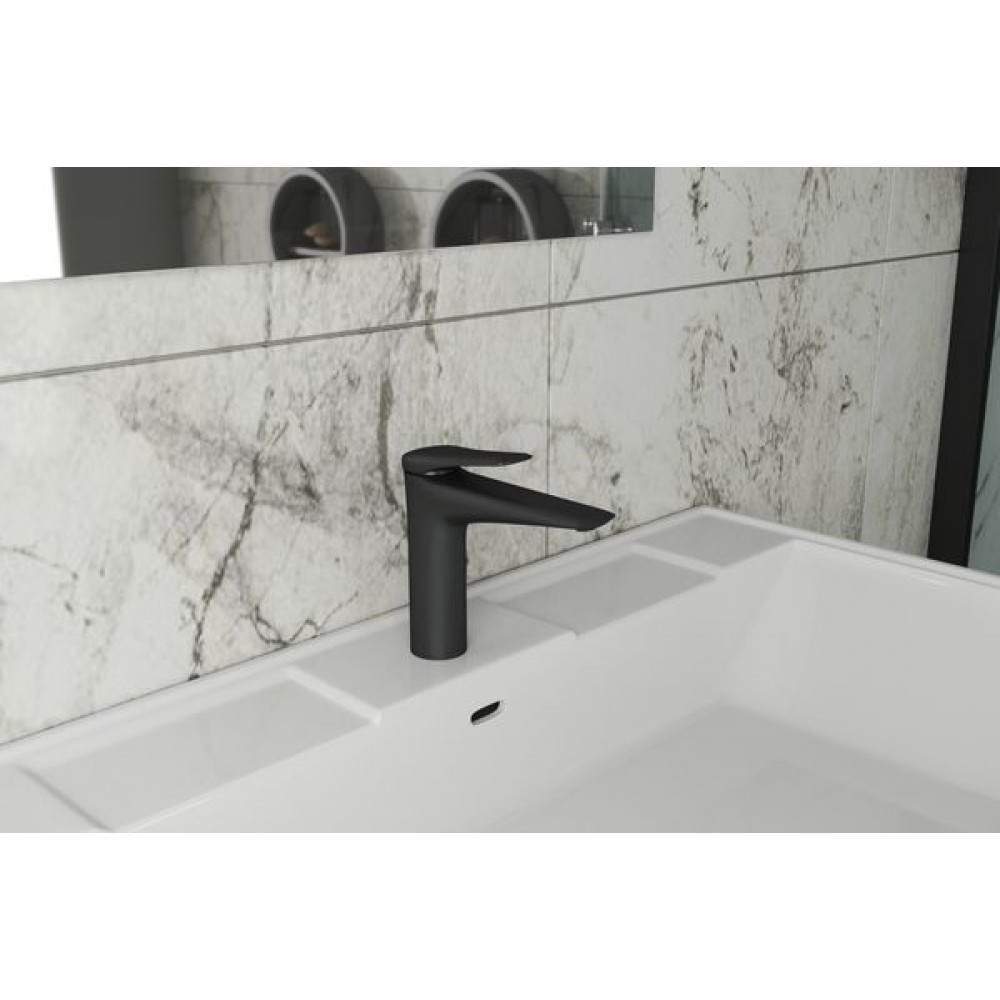 Смеситель для умывальника,черный RUSH Nevis (NE1735-12black)