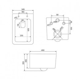 Чаша унитаза IDDIS Bridge подвесная безободковая (BRIRDSEi25)
