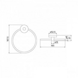 Полотенцедержатель кольцо IDDIS Sena сплав металлов (SENSSO0i51)