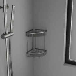 Полка угловая двойная Timo Saona черное золото (13082/18)