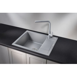 Кухонная мойка GRANULA (6002, АЛЮМИНИУМ)
