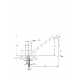 Смеситель для кухонной мойки RUSH Victoria (VI7135-25)