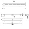 Душевой лоток TIMO Drain Protect 900 с вставкой SG20, сатин (DP20900-SG20900)