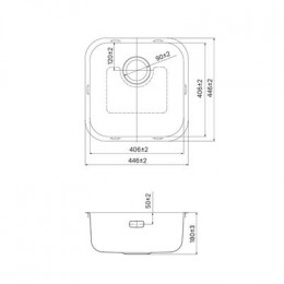 Мойка IDDIS нерж. сталь сатин 446*446 Mate (MAT44S0i77)