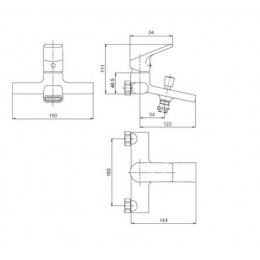 Смеситель для ванны и душа ESKO ONTARIO (ON 54)