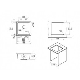 Кухонная мойка GRANULA (3801, ЧЁРНЫЙ)