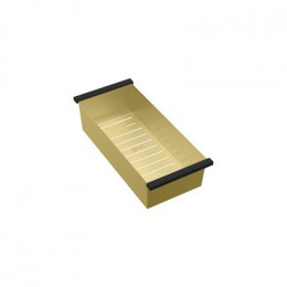 Кухонная мойка Lemark TABAGA 820 прямоугольная из нержавеющей стали с аксессуарами в комплекте: ролл-мат, коландер, разделочная доска цвет: светлое золото (9938134)