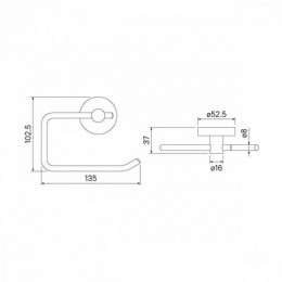 Держатель для туалетной бумаги без крышки IDDIS Sena сплав металлов (SENSS00i43)
