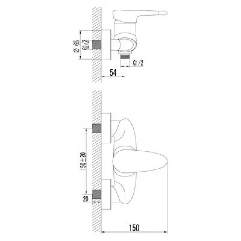 Смеситель для душа Lemark Status (LM4403C)