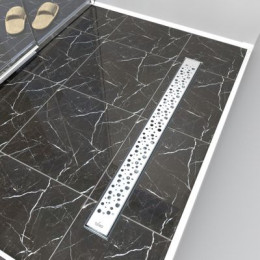 Душевой лоток TIMO Drain Protect 600 с вставкой DR20, сатин (DP20600-DR20600)