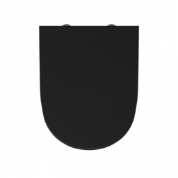 Унитаз подвесной безободковый D&K Matrix DT1396025, 490*370*360мм, сиденье микролифт, черный